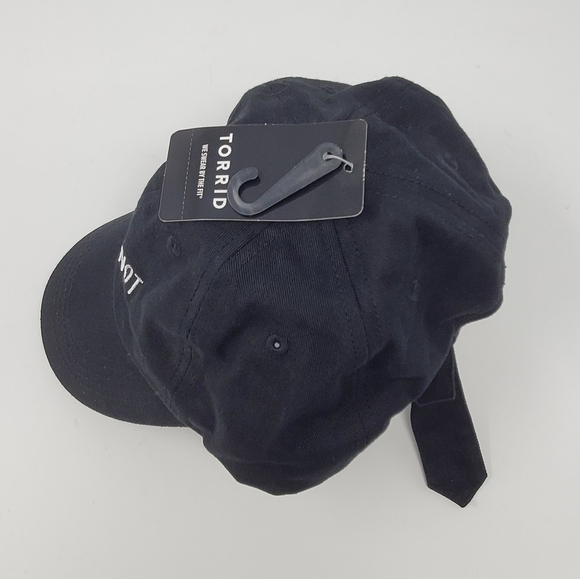 NWT TORRID BLACK SASSY "CAN YOU NOT" BOW TIE BASEBALL HAT WOMEN OS 100% COTTON - Picture 4 of 12
